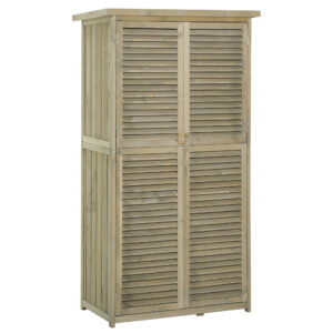 Armoire de jardin Outsunny en bois 87 × 47 × 160 cm