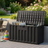 Coffre de jardin 170 L compact avec poignée intégrée - 78 × 55 × 52 cm