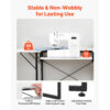 Table de couture VEVOR avec plateau pliable et support machine réglable - 140 cm