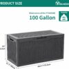 Coffre de jardin en résine 380 L noir - Verrouillable