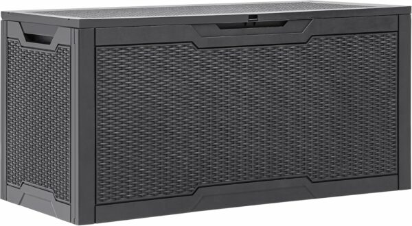 Coffre de jardin en résine 380 L noir - Verrouillable