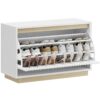 874c0c59-19f7-498a-a360-383a7b822512 Banc à chaussures compact blanc avec rangement basculant - 75 cm