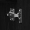 Meuble TV 180 cm chêne noir à 4 portes