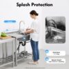 Plonge inox 1 bac avec tablette 80 x 55 cm