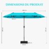 8d9253d6-90e0-4ce1-9690-01e64f3de31f Parasol double familial 400 × 200 cm avec base