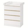 Commode modulable 5 tiroirs avec étagères - 110 × 80 × 75 cm