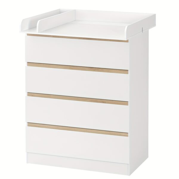 Commode modulable 5 tiroirs avec étagères - 110 × 80 × 75 cm
