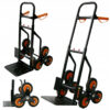 Diable monte-escalier pliable 200 kg - roues triples et cadre acier