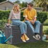 Coffre de jardin en résine 380 L noir - Verrouillable