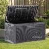 Coffre de jardin en résine 380 L noir - Verrouillable