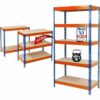 Rayonnage FLOORDIREKT Titan Rack 5 niveaux - 875 à 1 250 kg