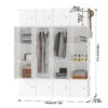Armoire penderie modulable 20 cubes avec 2 tringles