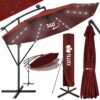 Parasol déporté solaire LED Tillvex, 300 ou 350 cm