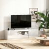 Meuble TV HOMCOM 160 cm blanc - 2 portes et 1 tiroir