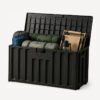 Coffre de jardin 170 L compact avec poignée intégrée - 78 × 55 × 52 cm