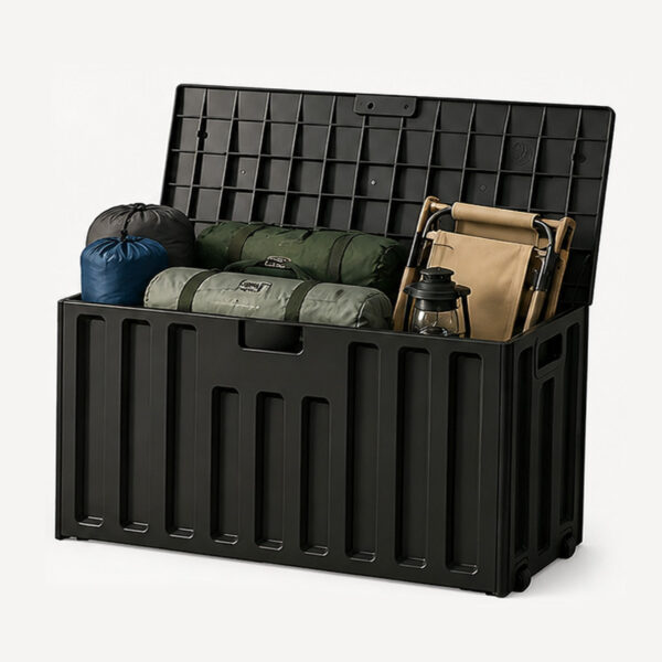 Coffre de jardin 170 L compact avec poignée intégrée - 78 × 55 × 52 cm