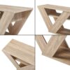 Meuble TV compact Nome 110 cm effet chêne - 2 étagères