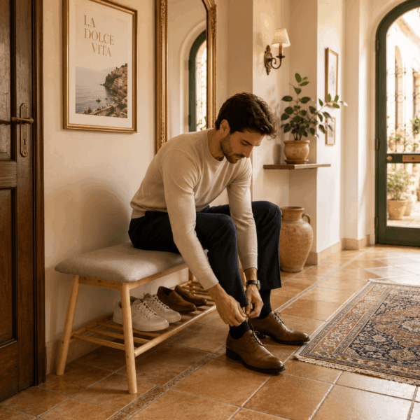 Banc à chaussures en bambou 90 cm avec assise rembourrée