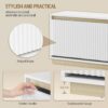 acf5df72-6f89-4bd0-9298-7727ed3c4856 Banc à chaussures compact blanc avec rangement basculant - 75 cm
