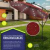 Parasol déporté solaire LED Tillvex, 300 ou 350 cm