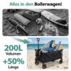 Chariot pliable XXL 200 L tout-terrain - 4 couleurs