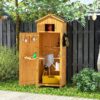 Armoire de jardin en bois avec table pliante 75 × 50 × 180,5 cm