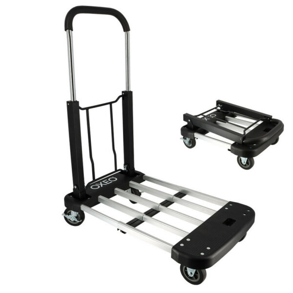 c05d69f4-f1fb-4326-a225-34afe7a49f21 Chariot plateforme extensible en aluminium 200 kg - plateau 44 à 66 cm