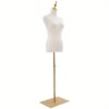 Mannequin de couture femme réglable en hauteur avec base dorée