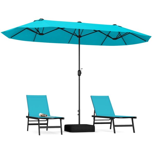 c2cce28a-78fb-4577-9daa-019bedaeb549 Parasol double familial 400 × 200 cm avec base