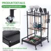 Coffre de rangement en acier pour outils de jardin - noir
