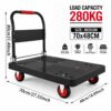 Chariot plateforme pliable 280 kg - plateau 70 × 48 cm et roues pivotantes