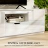 Meuble TV HOMCOM 160 cm blanc - 2 portes et 1 tiroir