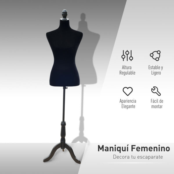 Mannequin de couture femme épinglable - hauteur réglable 130 à 168 cm