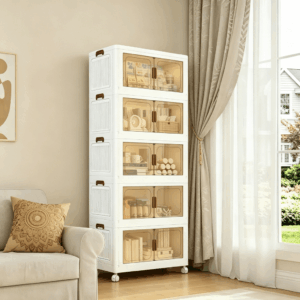 Armoire de rangement pliable 60 cm à 5 niveaux