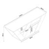 Meuble TV compact Nome 110 cm effet chêne - 2 étagères