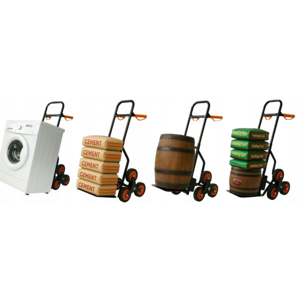 Diable monte-escalier pliable 200 kg - roues triples et cadre acier