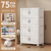 Armoire de rangement blanche à roulettes - 3 ou 4 niveaux