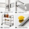 ee5ffa76-791b-4400-a167-59ca582bb333 Desserte inox 3 niveaux sur roulettes 72 x 40 x 82 cm