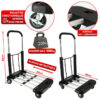 fa80c5ce-dbc4-45f8-ad42-b54ade23d164 Chariot plateforme extensible en aluminium 200 kg - plateau 44 à 66 cm