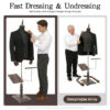 Mannequin de couture homme réglable avec bras et supports - 135 à 180 cm
