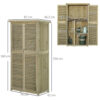 Armoire de jardin Outsunny en bois 87 × 47 × 160 cm