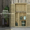 Armoire de jardin Outsunny en bois 87 × 47 × 160 cm