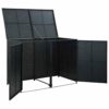 Cache-poubelles double vidaXL en résine tressée 148 × 80 × 111 cm