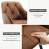 Chaises vintage en similicuir avec accoudoirs - lots de 2, 4 ou 6