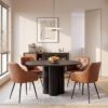 Chaises vintage en similicuir avec accoudoirs - lots de 2, 4 ou 6