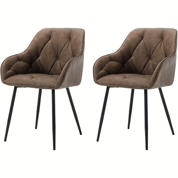 Chaises vintage en similicuir avec accoudoirs - lots de 2, 4 ou 6