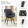 Lot de 2 chaises pivotantes à 360° en velours avec accoudoirs