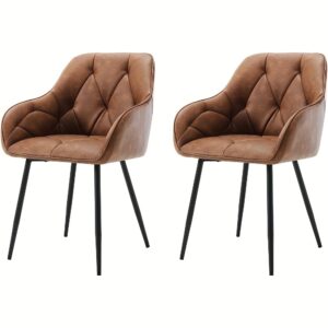 Chaises vintage en similicuir avec accoudoirs - lots de 2, 4 ou 6