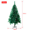 Sapin de Noël artificiel vert en PVC - 180, 210 ou 240 cm - HENGMEI