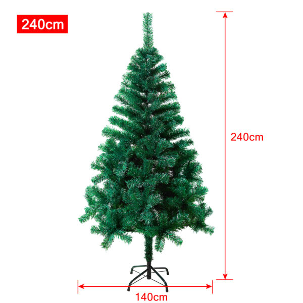 Sapin de Noël artificiel vert en PVC - 180, 210 ou 240 cm - HENGMEI